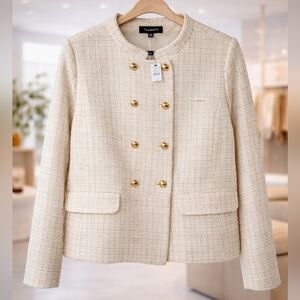 Talbots Cream Blazer with Gold Buttons